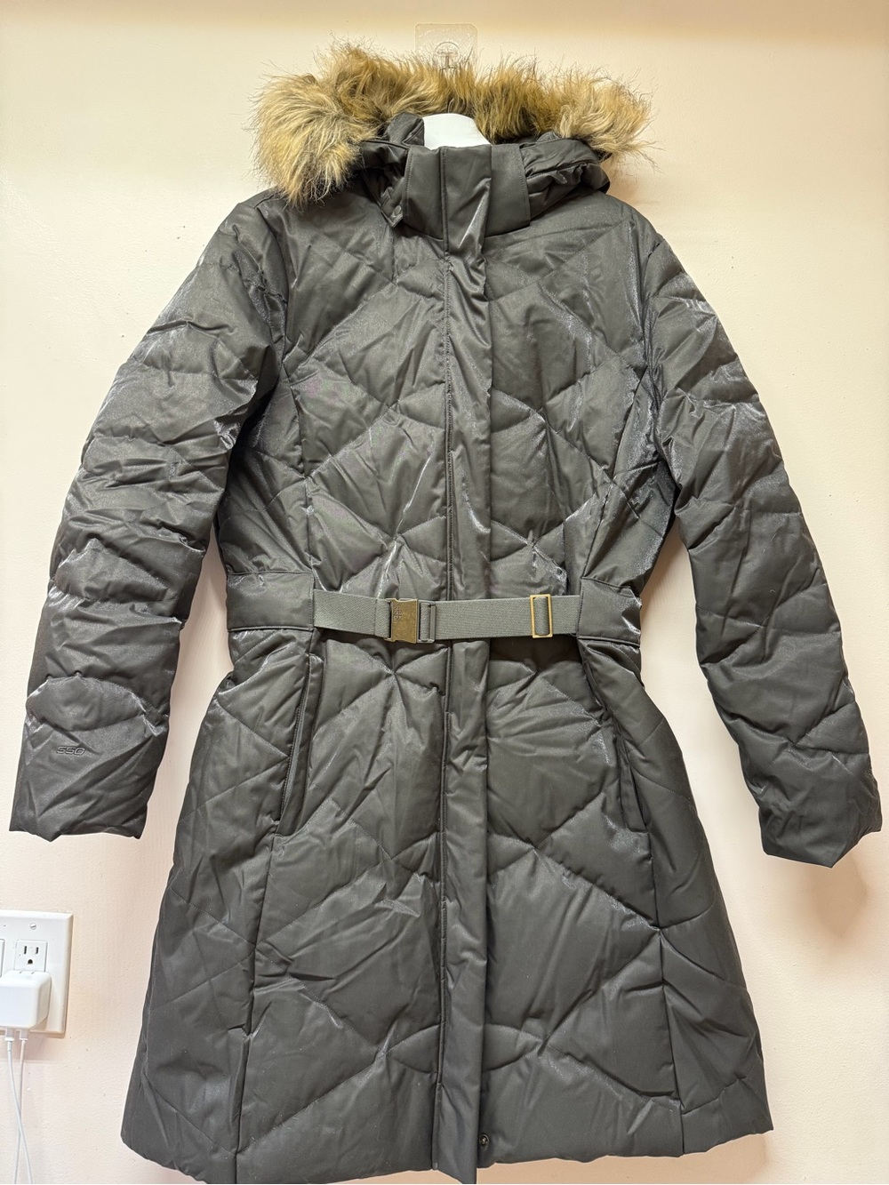 The North Face Women's Brooklyn Down Parka II size XL Olive Greene Metallic 550